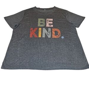 BE KIND Gray and Red Short Sleeve Tee Size 2X Great Condition